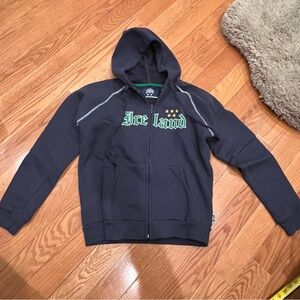 Men’s Vintage Five Star by Blue Marlin Ireland Blue Full Zip Hoodie Size Small